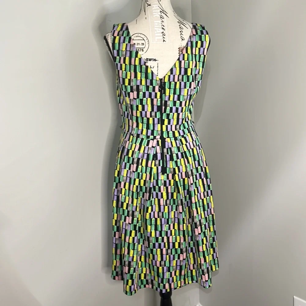 Calvin Klein Multi Color Fit and Flare Dress -B4 - Picture 4 of 6